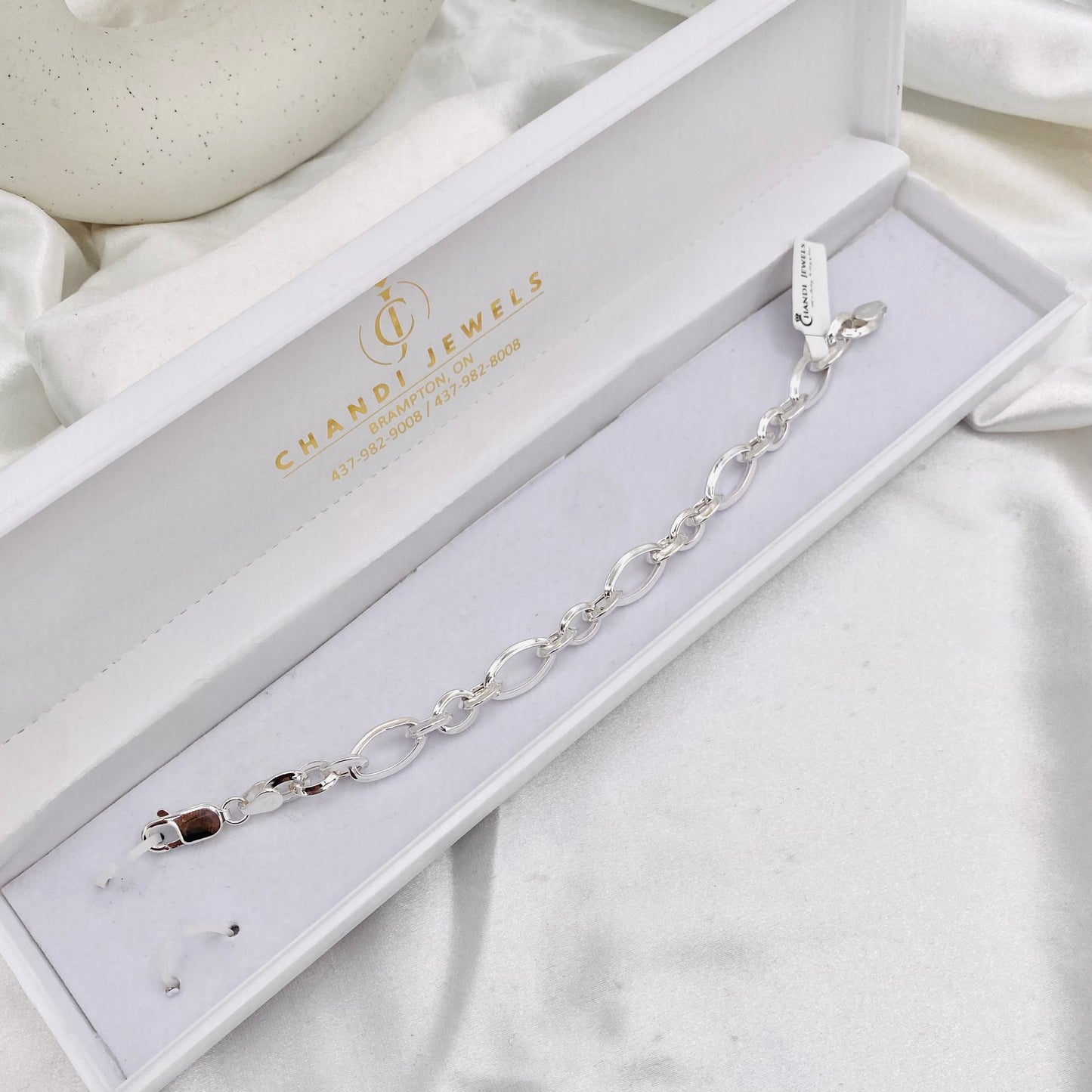 Mens Bristol Link Silver Bracelet MBP40