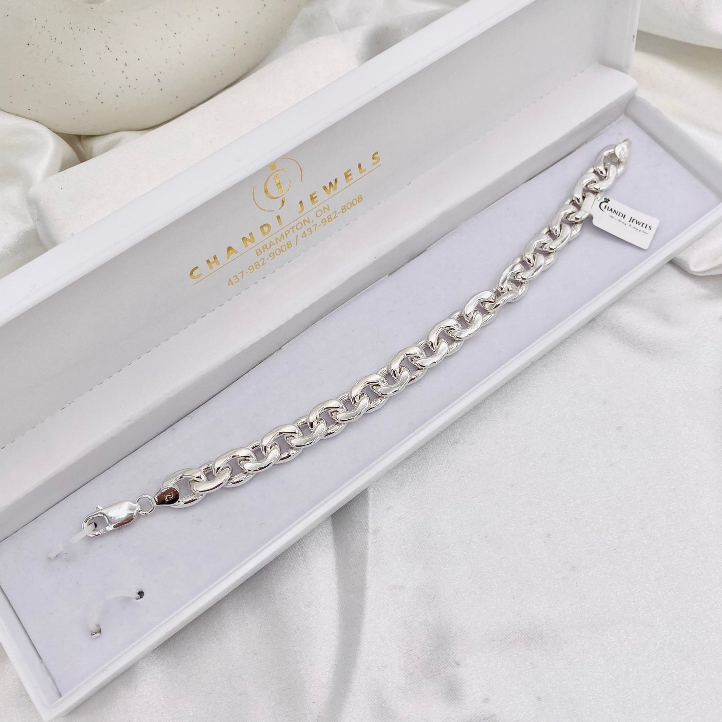 Mens Mariner Silver Bracelet MBP46