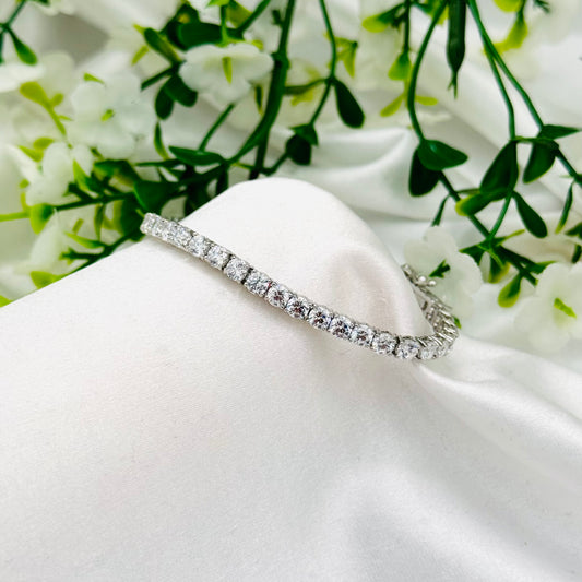 Tennis Bracelet with Moissanites In 925 Sterling Silver WBT21