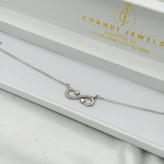 Infinity 925 Sterling Silver Anklet WAS24