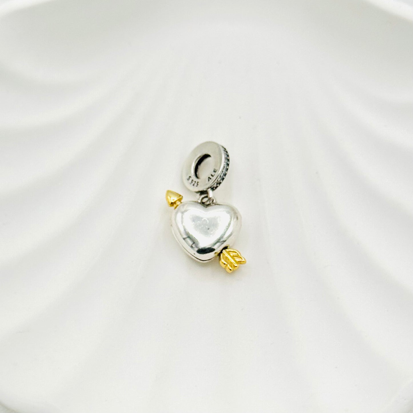 Heart Arrow Pandora Charm 925 Sterling Silver PDC06