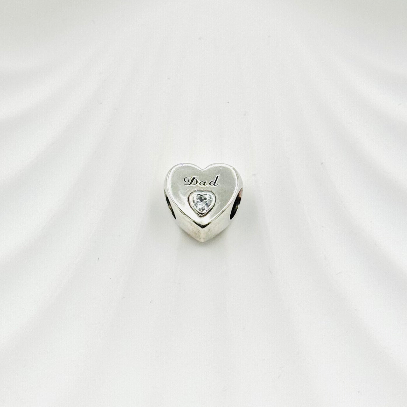 Dad Heart Pandora 925 Sterling Silver Charm PDC08