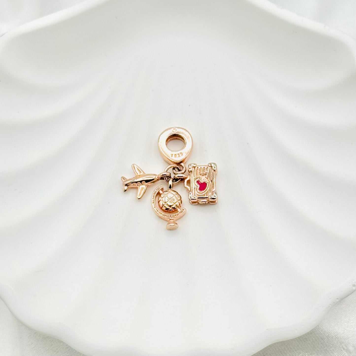 Travel Lover Rosegold Pandora 925 Sterling Silver Charm PDC09