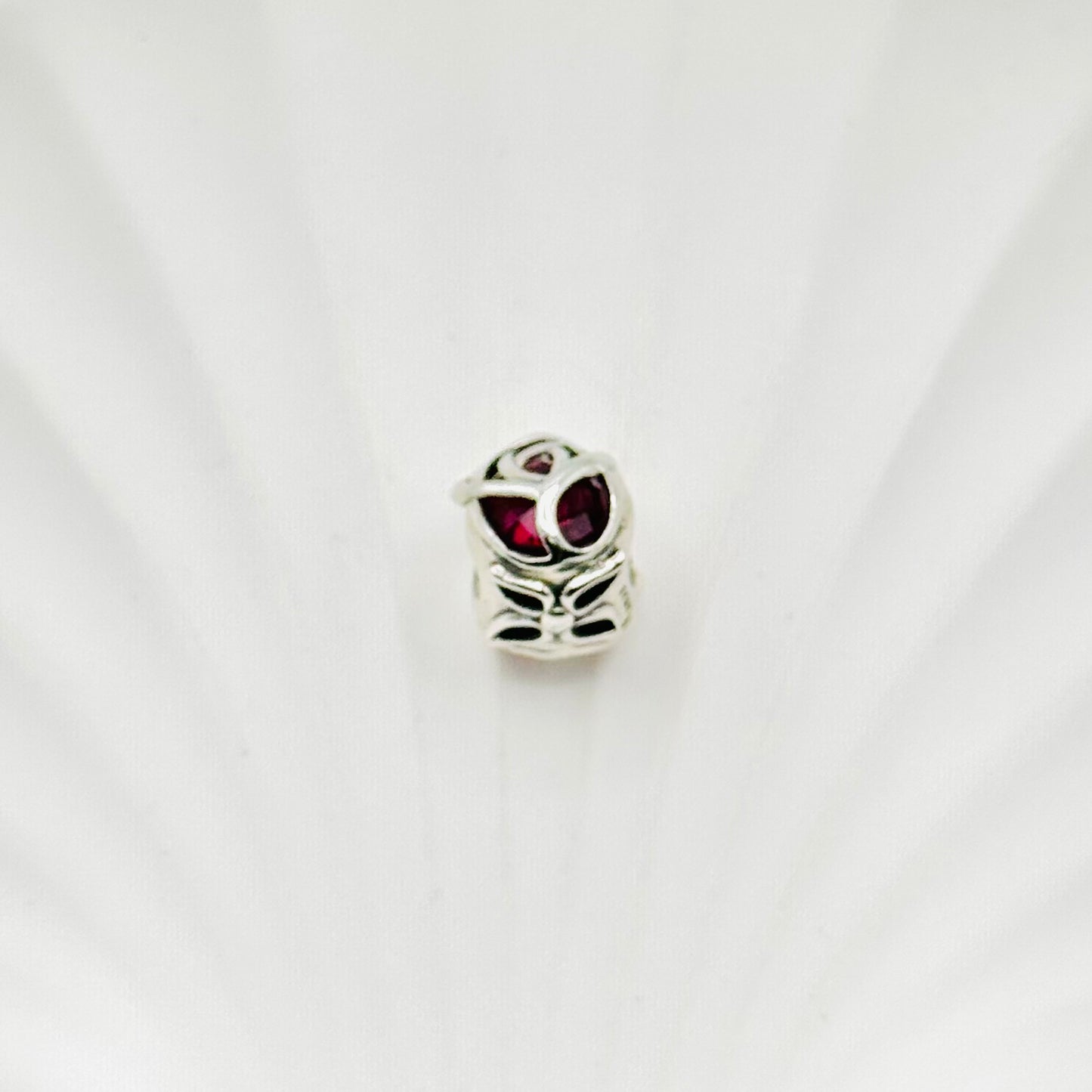 Red Crystal Cage Pandora 925 Sterling Silver Charm PDC13