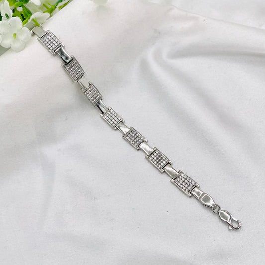 Herrenarmband aus Silber mit Steinen MBI25