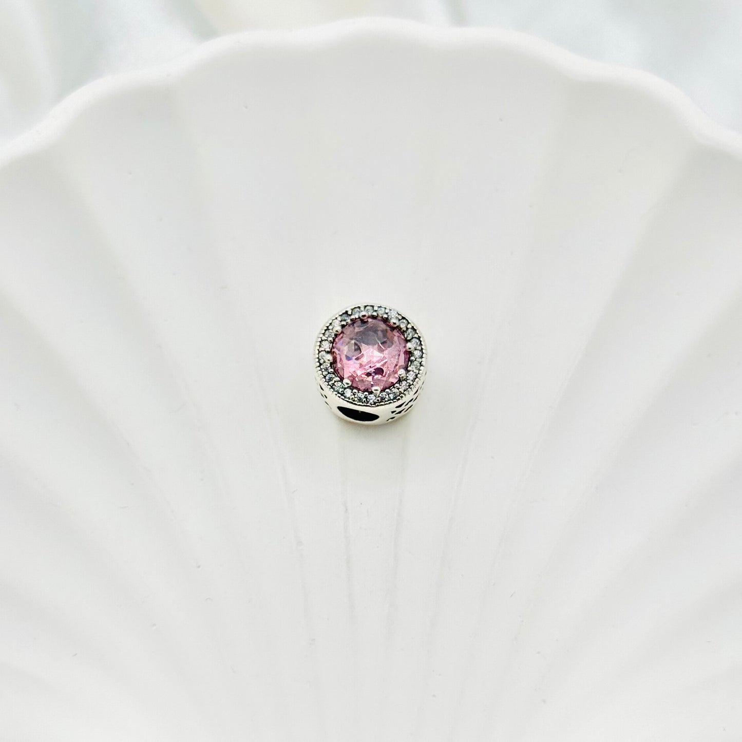 Pink Crystal Pandora 925 Sterling Silver Charm PDC27