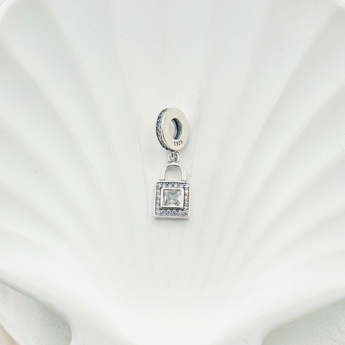 Lock stone Pandora 925 Sterling Silver Charm PDC57