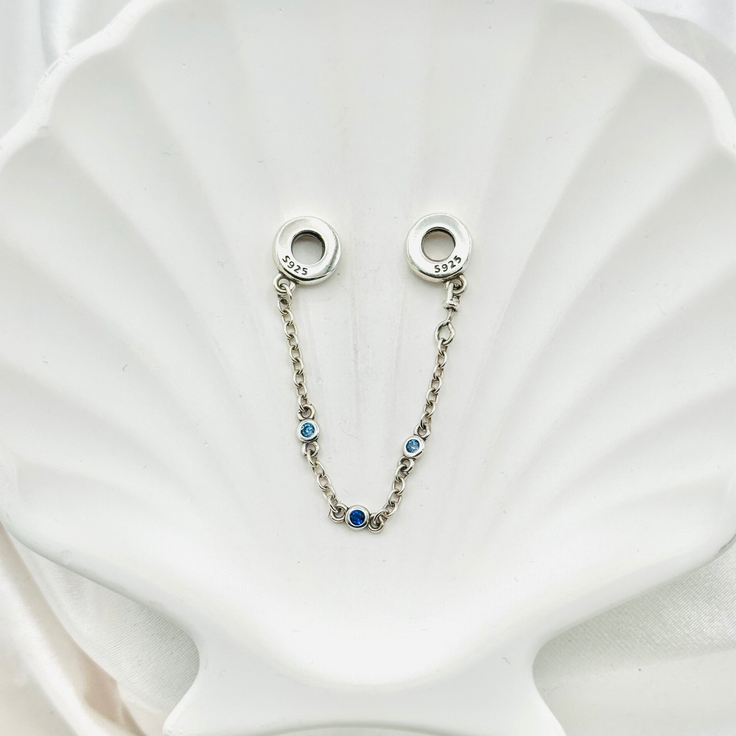 Blue Stone Connector Chain Pandora 925 Sterling Silver Charm PDC67