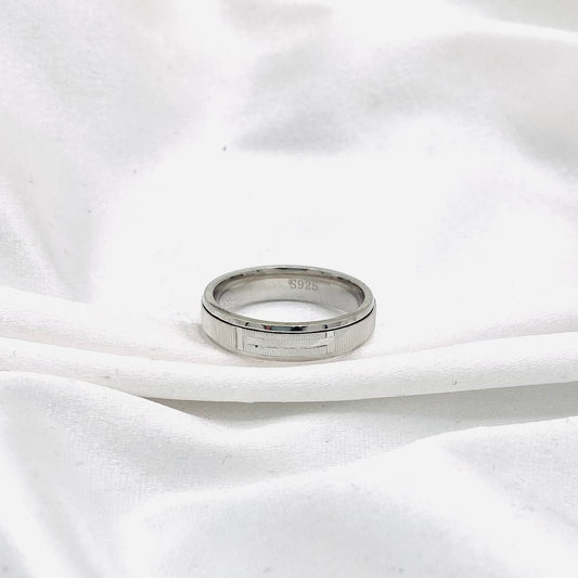 Unisex Spinner/stress relief Bands In Sterling Silver URS48