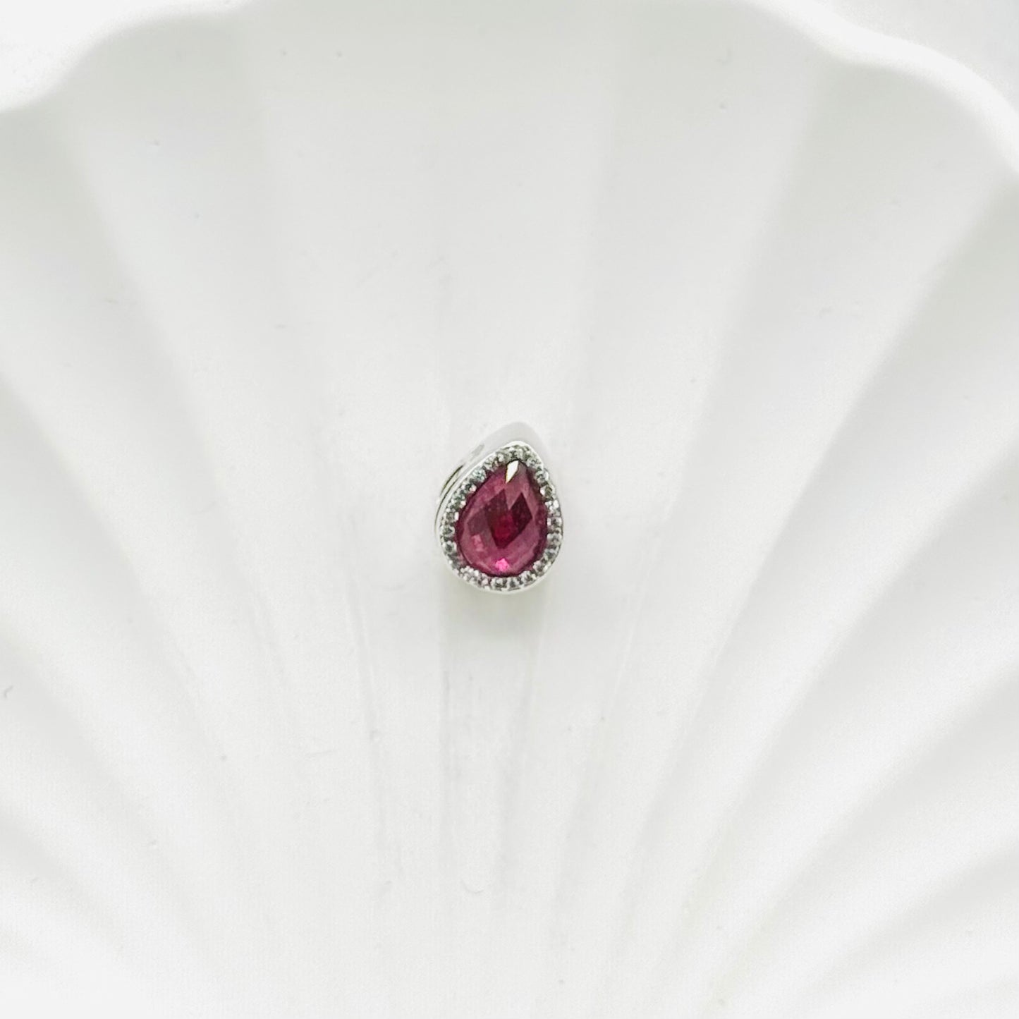 Red Crystal Pandora 925 Sterling Silver Charm PDC80