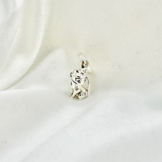 Pet Cat & Bow Pandora 925 Sterling Silver Charm PDC97