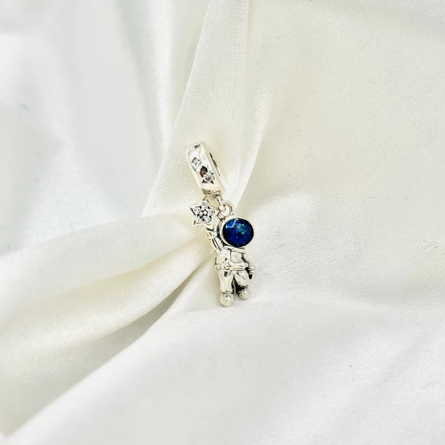 Astronaut In The Galaxy Dangle Pandora 925 Sterling Silver Charm PDC98