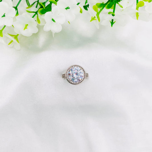 Women Solitaire silver Ring WRI70