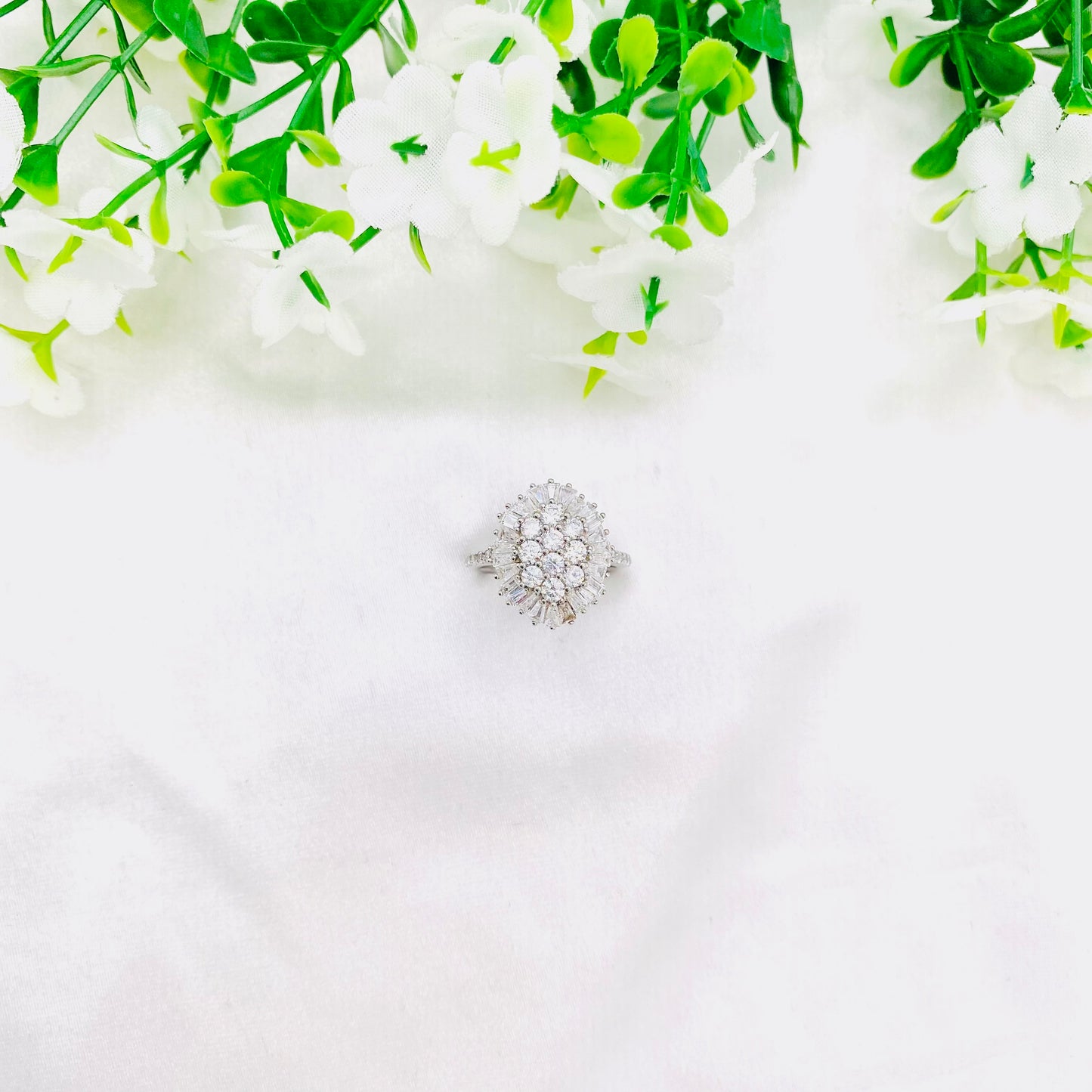 Women Chunky Silver Ring WRI111