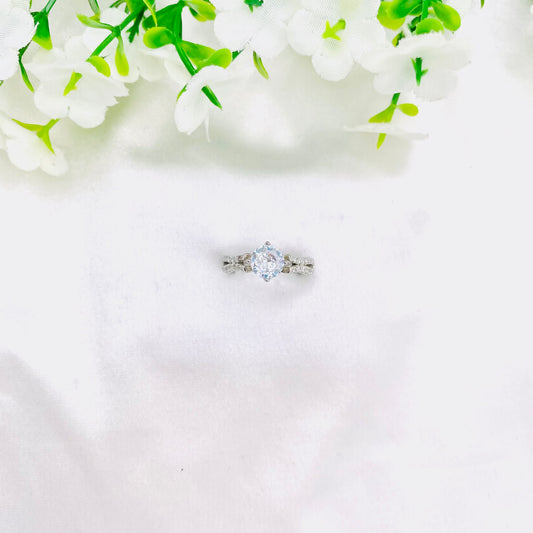 Women Heart Solitaire Silver Ring WRI132