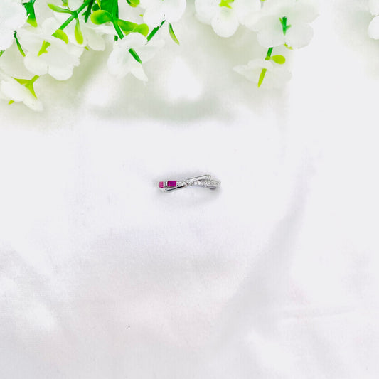 Women Ruby Silver Ring WRI148