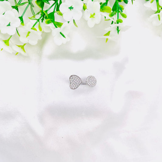 Women Adjustable Silver Ring WRI158