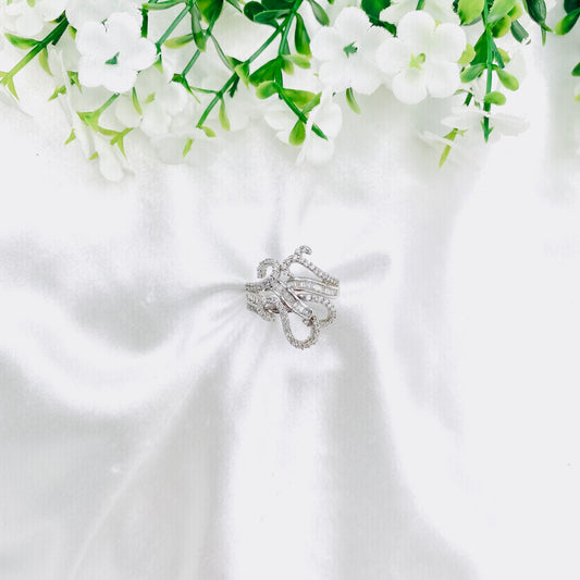 Women Cocktail Silver Ring WRI196
