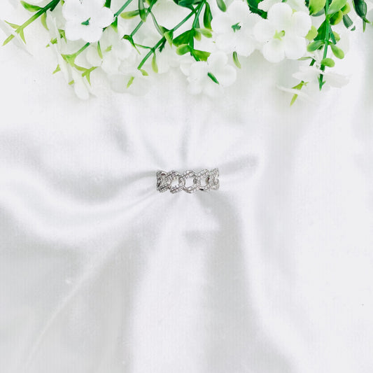 Unisex Iced-out Cuban Ring URS53