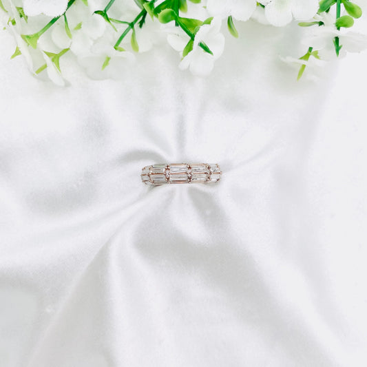 Women Rosegold Silver Band WRI189