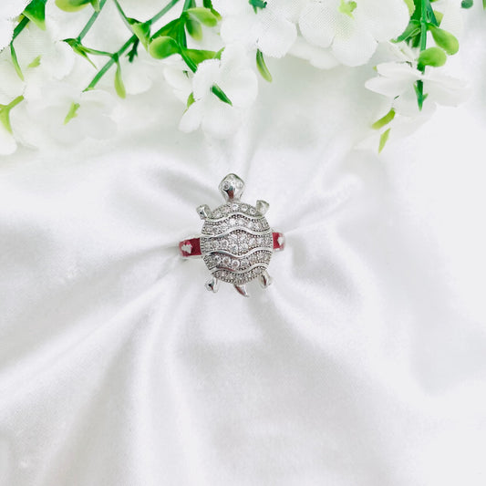 Women Tortoise Silver Ring WRI175