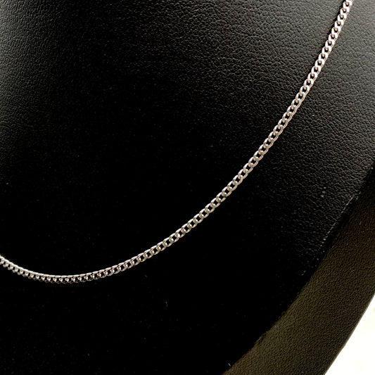 Women Sleek Curb Silver Chain WCS12