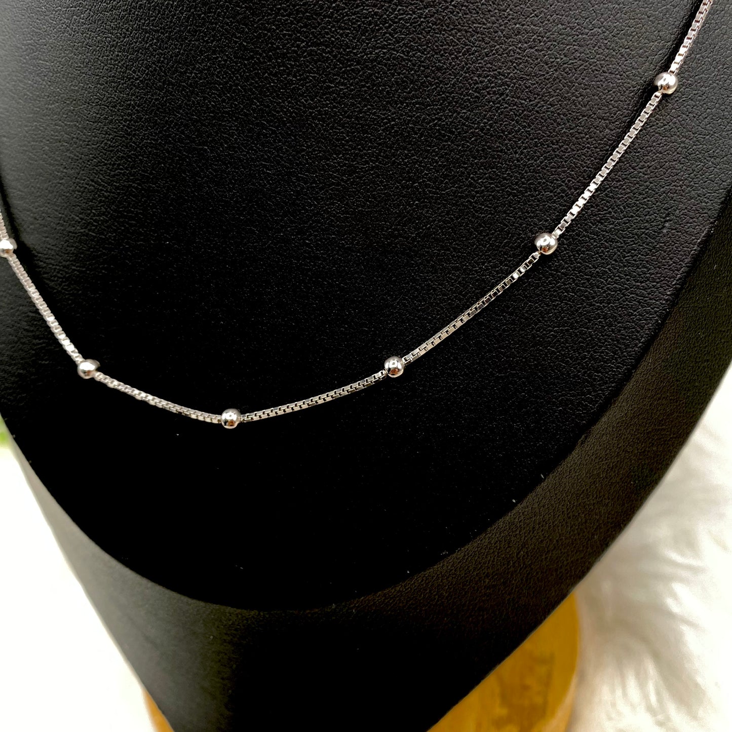 Women Silver Beads Chain WCS06
