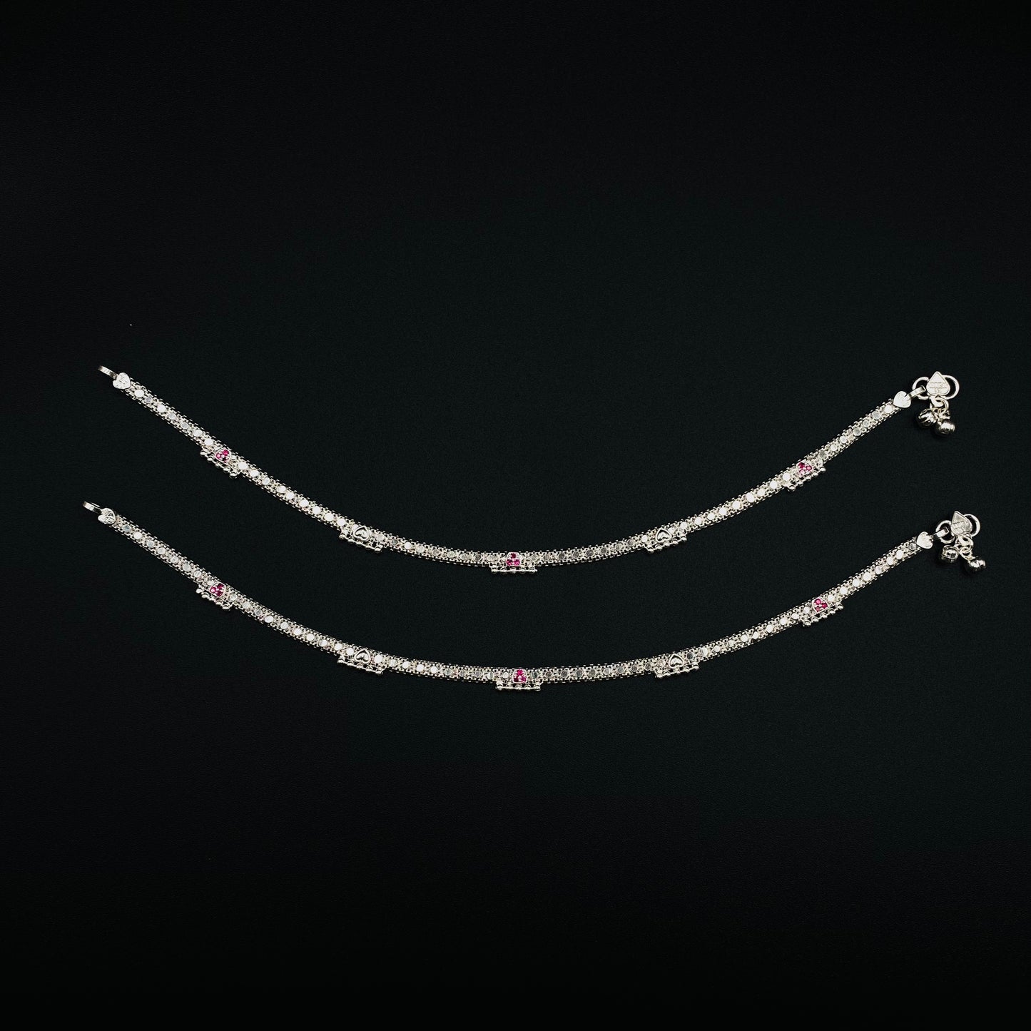 Pure Silver Anklet with Ghungroo WAS38