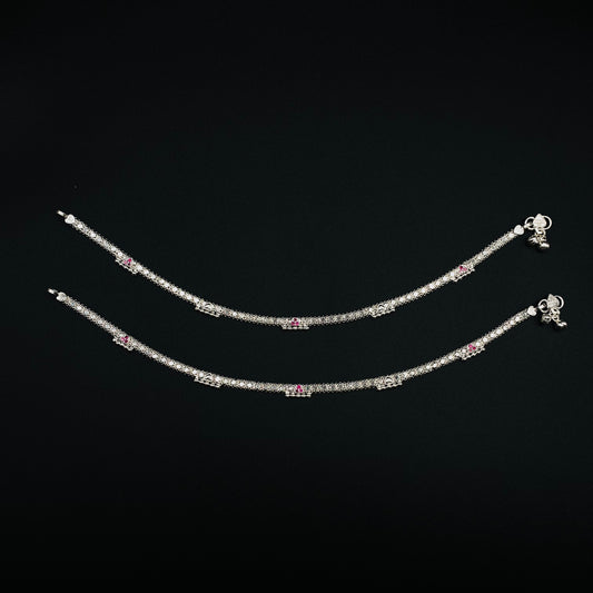 Pure Silver Anklet with Ghungroo WAS38