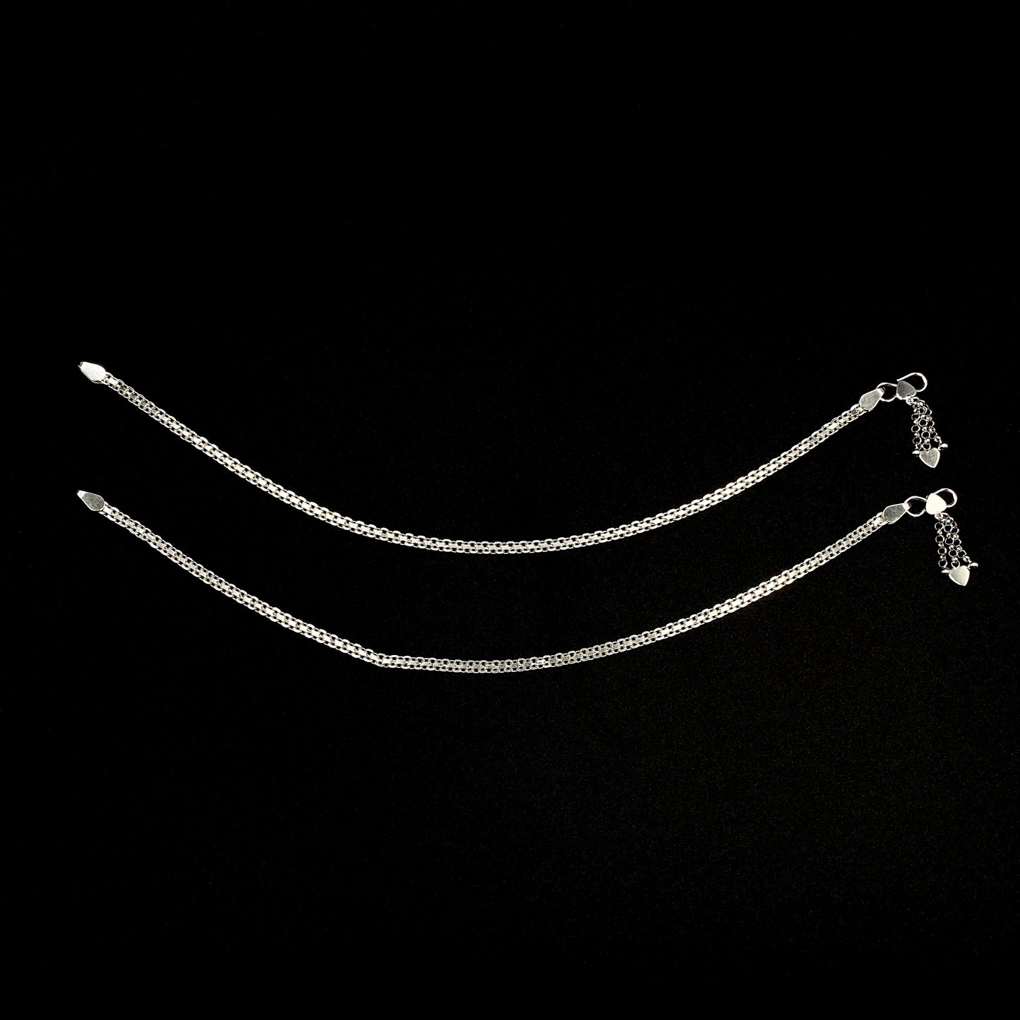Pure 925 Silver Anklet with Ghungroo WAS44