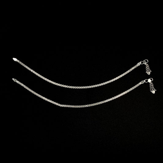 Pure 925 Silver Anklet with Ghungroo WAS44
