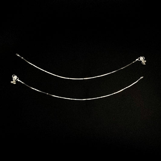 Pure Silver Anklet with Ghungroo WAS48