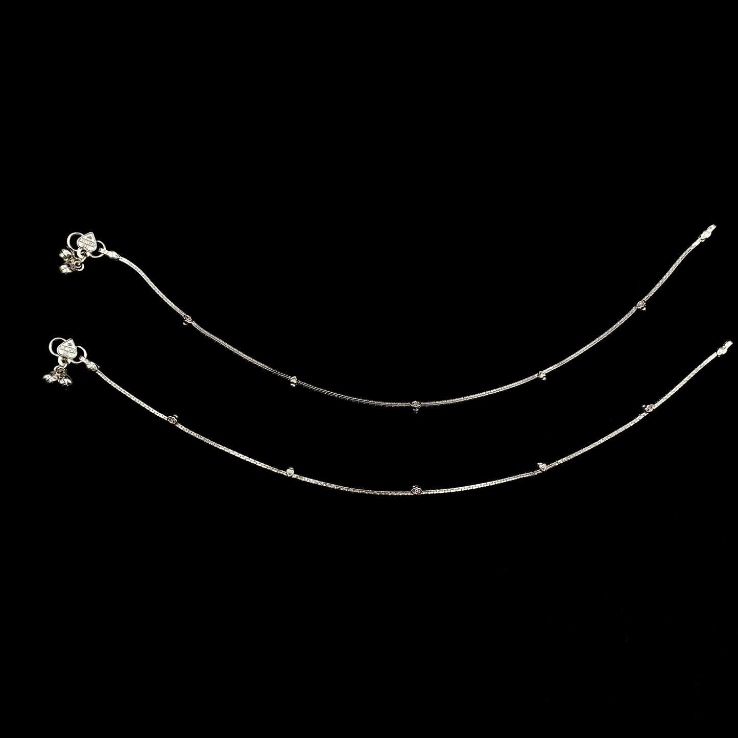 Pure Silver Anklet with Ghungroo WAS49