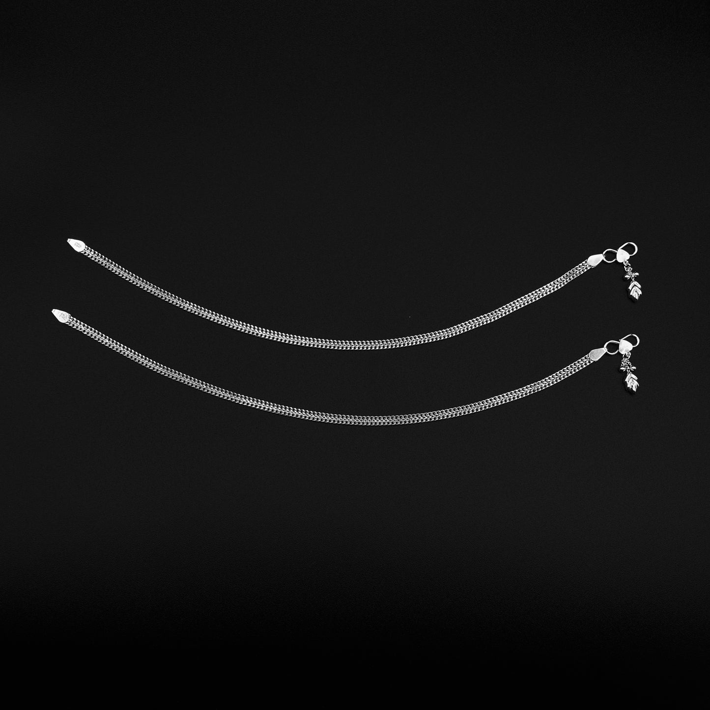 Pure 925 Silver Anklet with Ghungroo WAS45