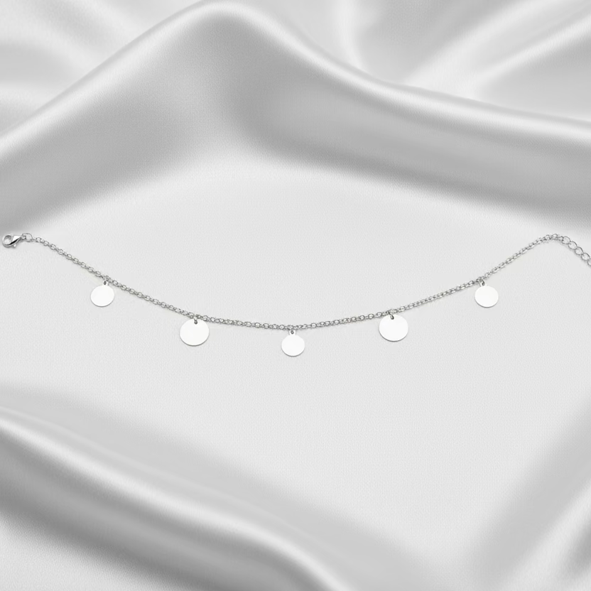 Circle Sterling Silver Anklet WAI06 (SINGLE)