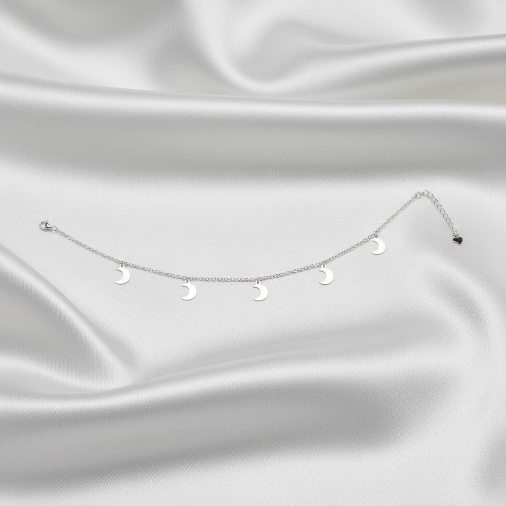 Moon Sterling Silver Anklet WAI07 (SINGLE)