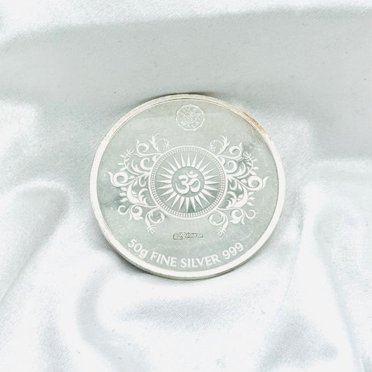 Ganesh Laxmi Ji Pure 999 Silver Coin 50 GMS SCO11