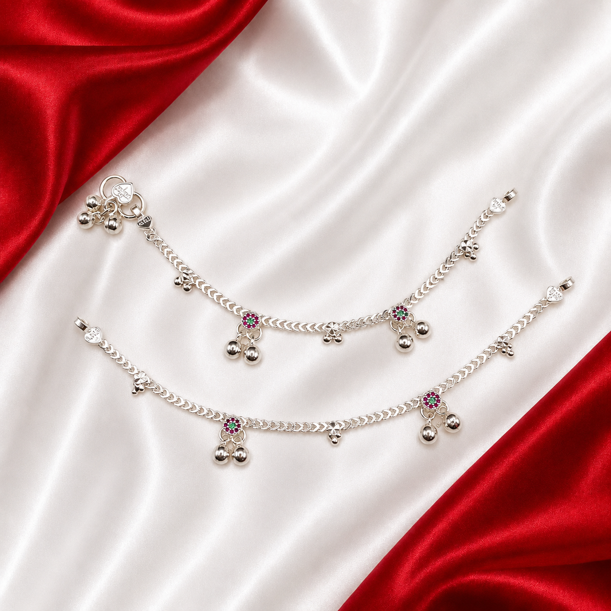 Baby Anklet pure Silver with Ghungroo BAS05