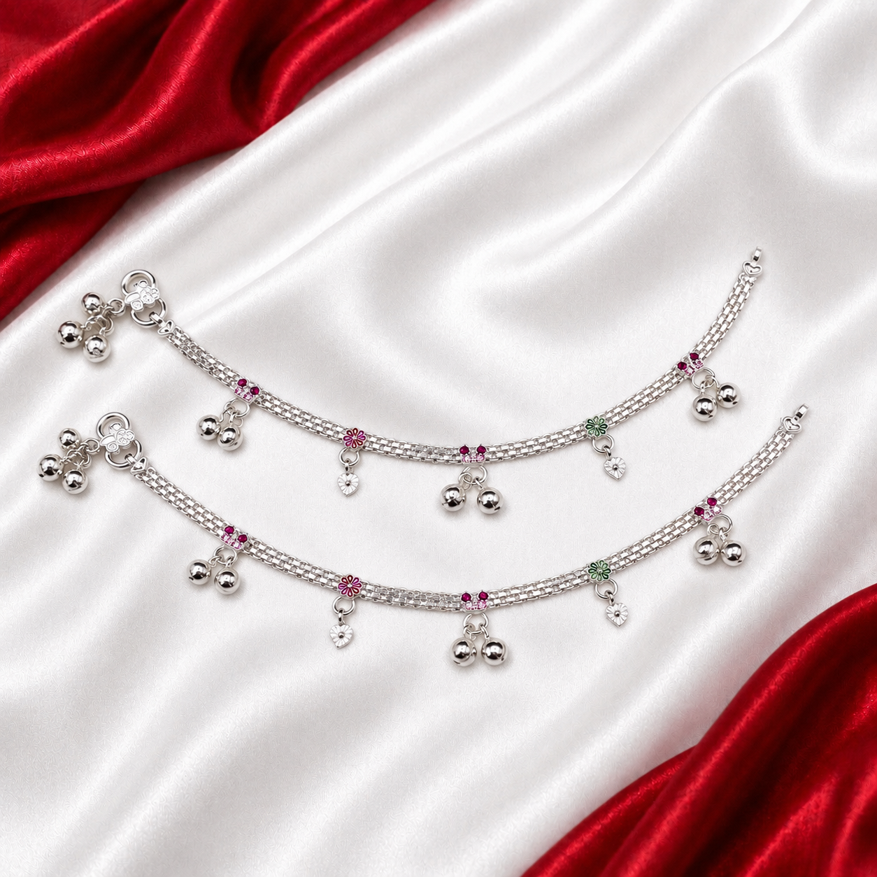 Baby Anklet Pure 925 Silver with Ghungroo BAS12