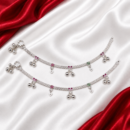 Baby Anklet Pure 925 Silver with Ghungroo BAS12