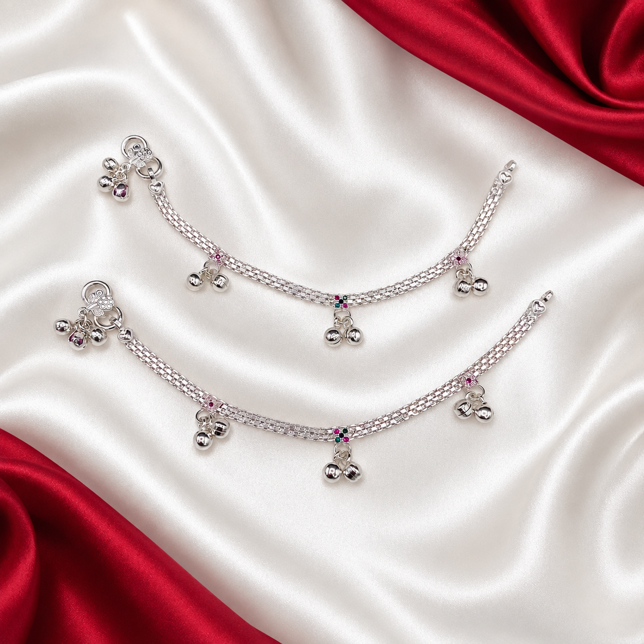 Baby Anklet Pure 925 Silver with Ghungroo BAS13