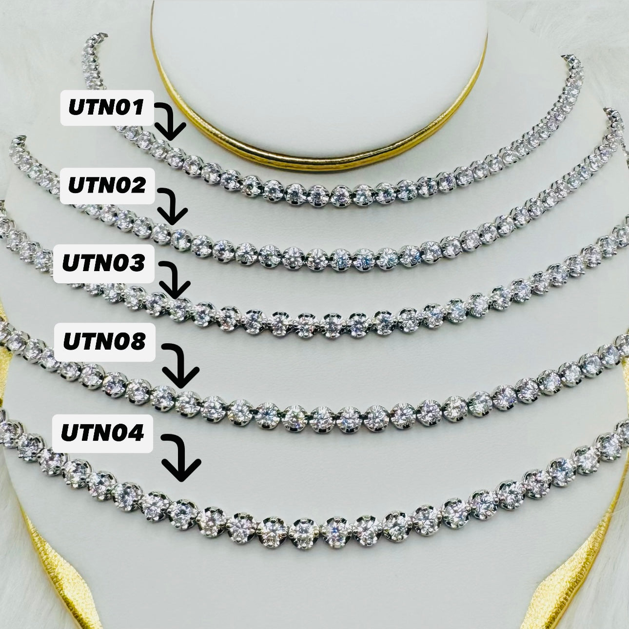 Round Tennis Necklace UTN04