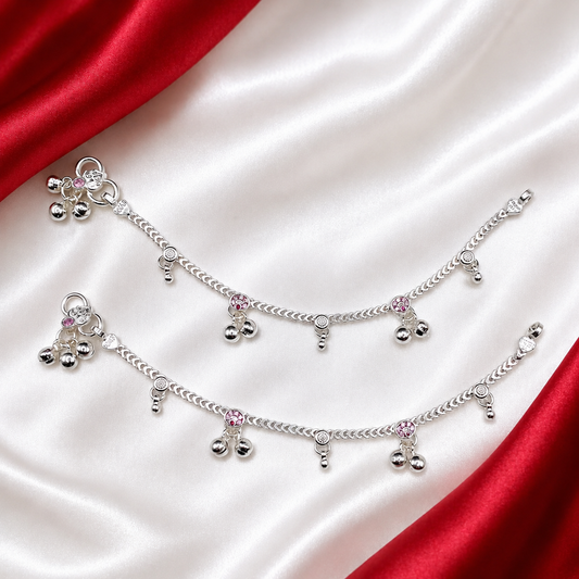 Baby Anklet pure Silver with Ghungroo BAS06
