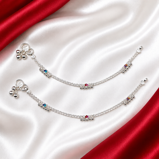 Baby Anklet Pure Silver with Ghungroo BAS07