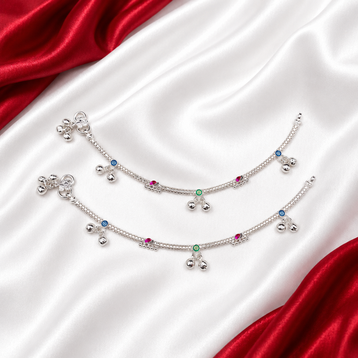 Baby Anklet Pure 925 Silver with Ghungroo BAS10