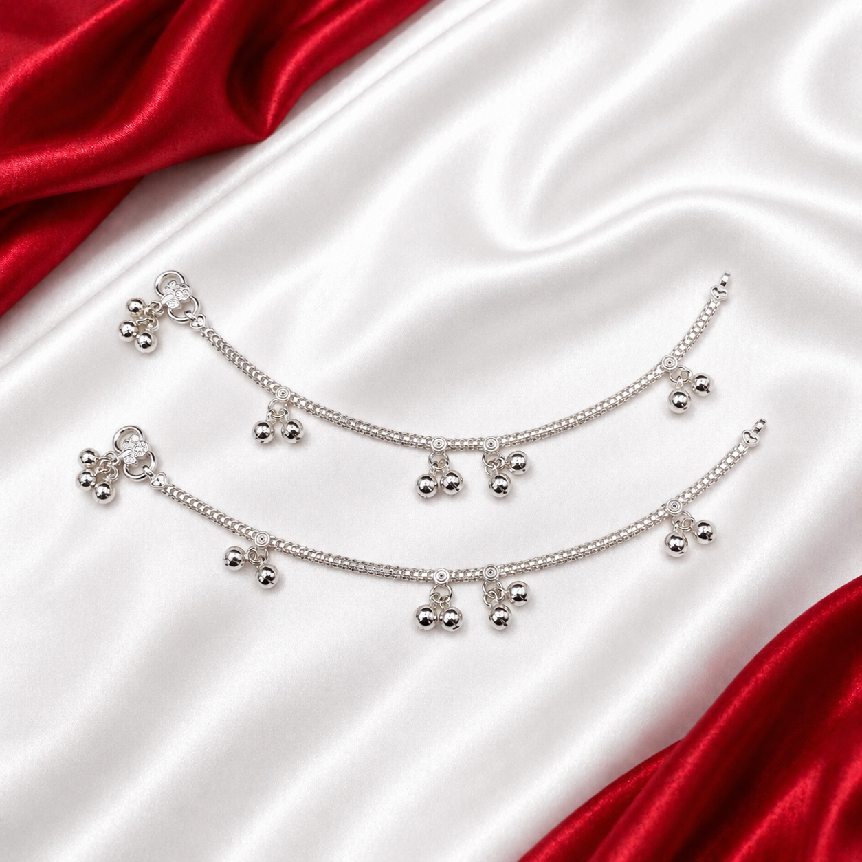Baby Anklet Pure 925 Silver with Ghungroo BAS11