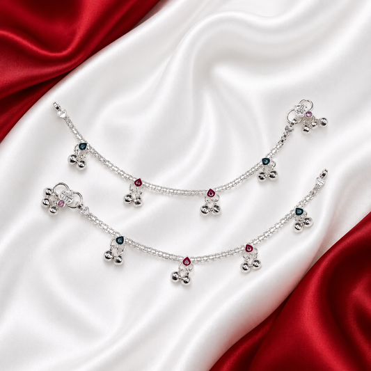 Baby Anklet pure Silver with Ghungroo BAS04