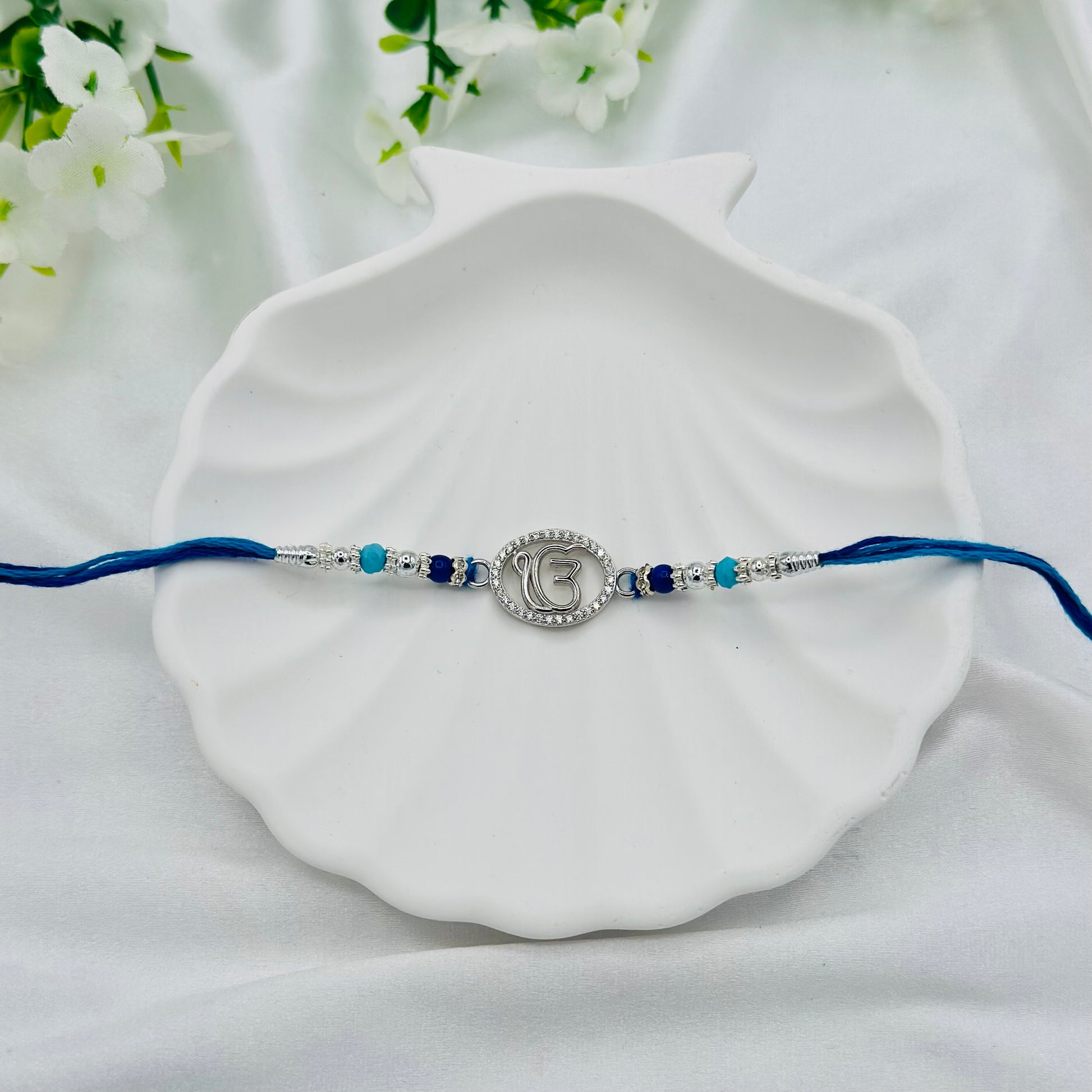 Ek Onkar Silver Rakhi Thread SRT11 – Chandi Jewels