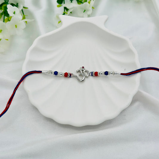 OM Silver Rakhi Thread SRT06