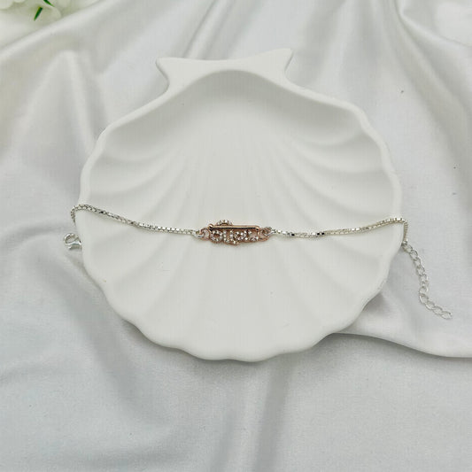 Veera 925 Silver Rakhi MRI23